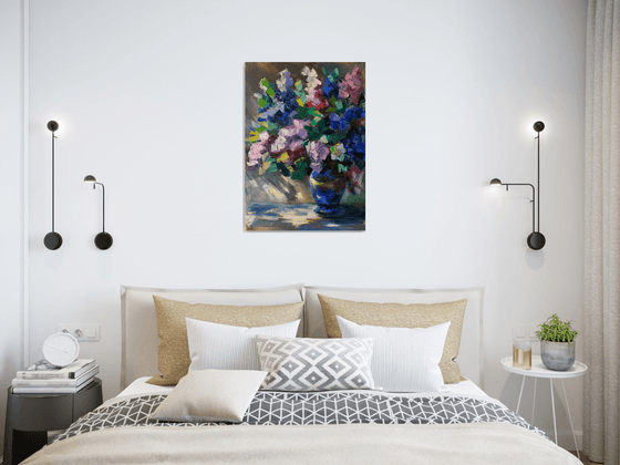 Flowers in Blue vase