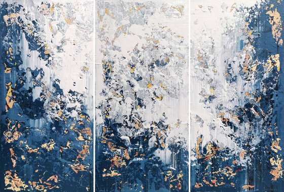 150x100cm. / Abstract triptych / Abstract 2281