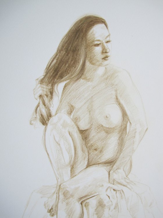 Seated female nude