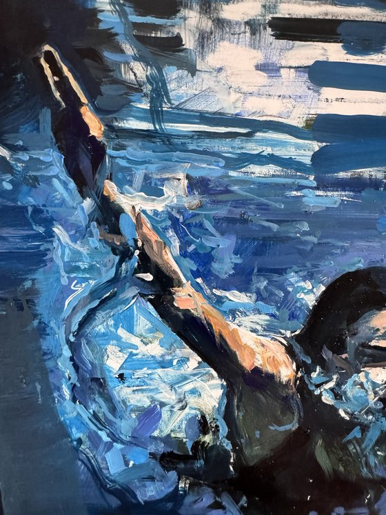 Immersion in blue