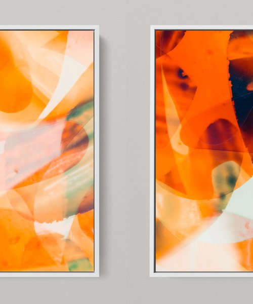 META COLOR III - PHOTO ART 150 X 75 CM FRAMED DIPTYCH by Sven Pfrommer