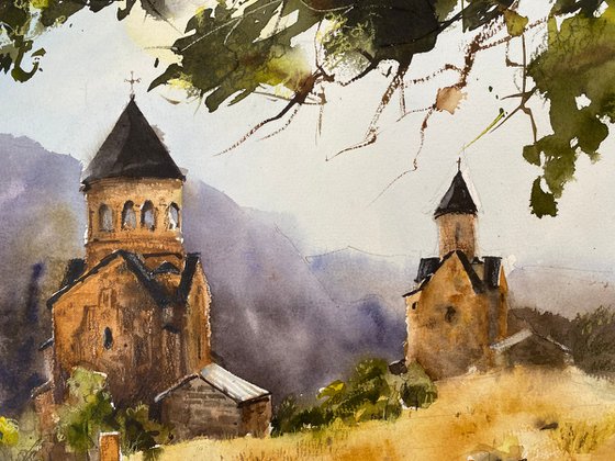 Noravank - watercolor landscape