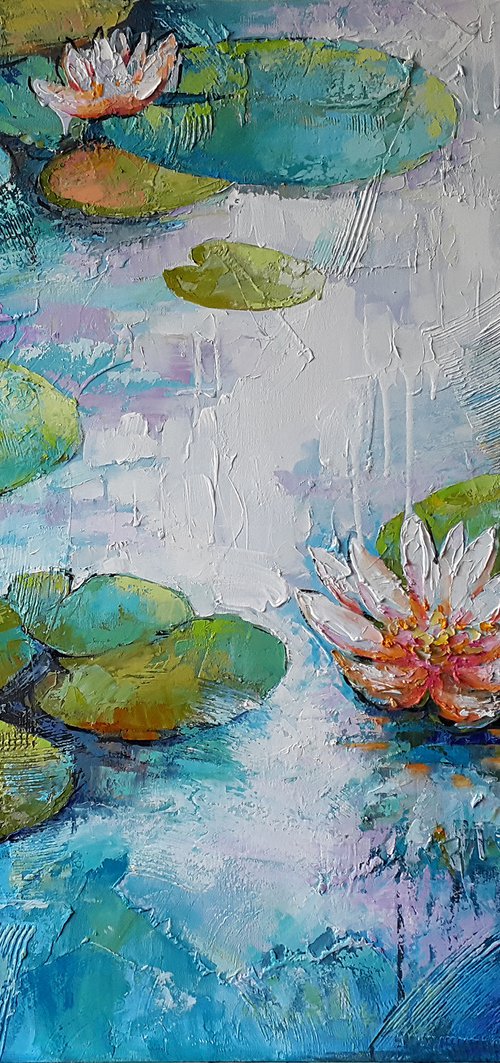 Summer breath Water lilies by Viktoria Lapteva