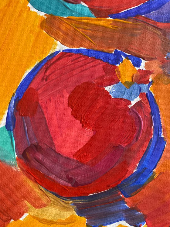 Pomegranates on an Oriental Rug