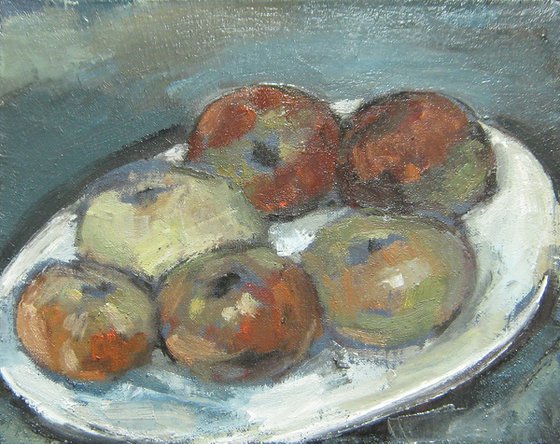 "Still life - apples", KOV-48, author: Mato Jurkovic, academic painter