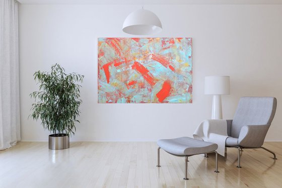 Crazy beautiful - large  abstract painting
