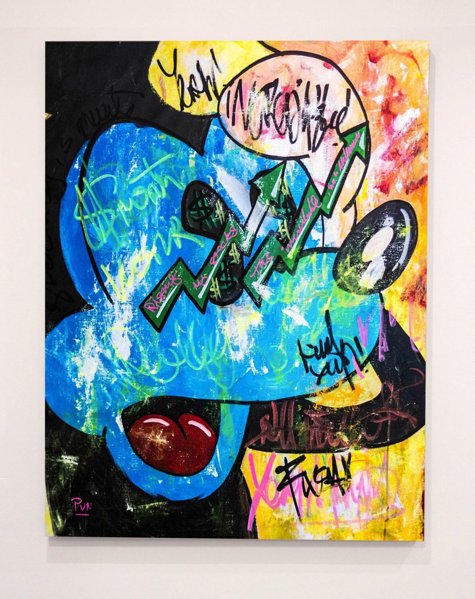 Oh my God! My Stocks Rising ft. Mickey Mouse by Carlos Pun Art