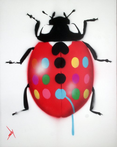 Get the Hirstbug! (On canvas.) by Juan Sly
