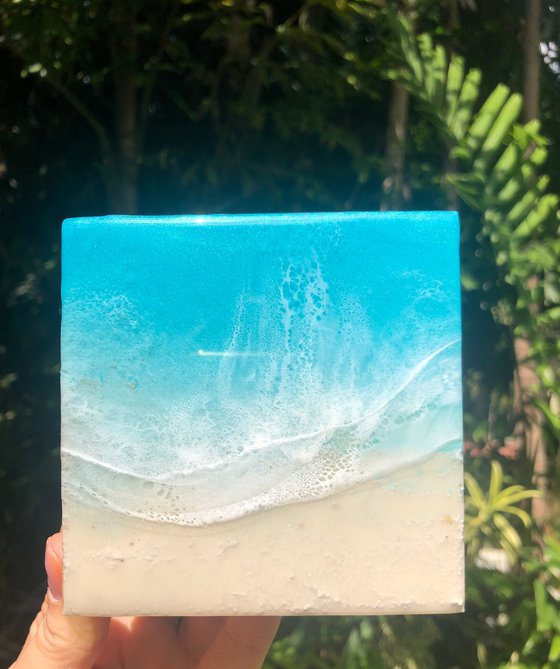 White Sand Beach #24 Miniature Painting Gift idea