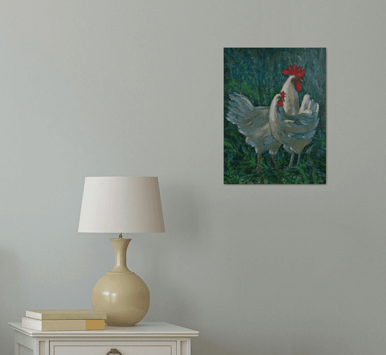 Rooster and His Hen