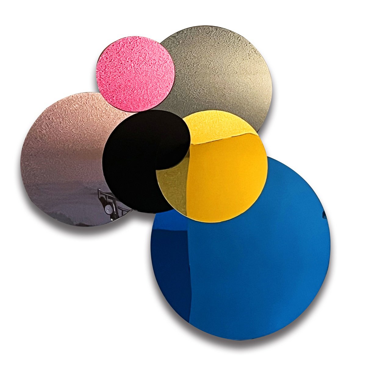 Geometric Abstract Collage By Dong Su, 24 X 24, Symphony Of Circles #2 - ?, Original Artwork