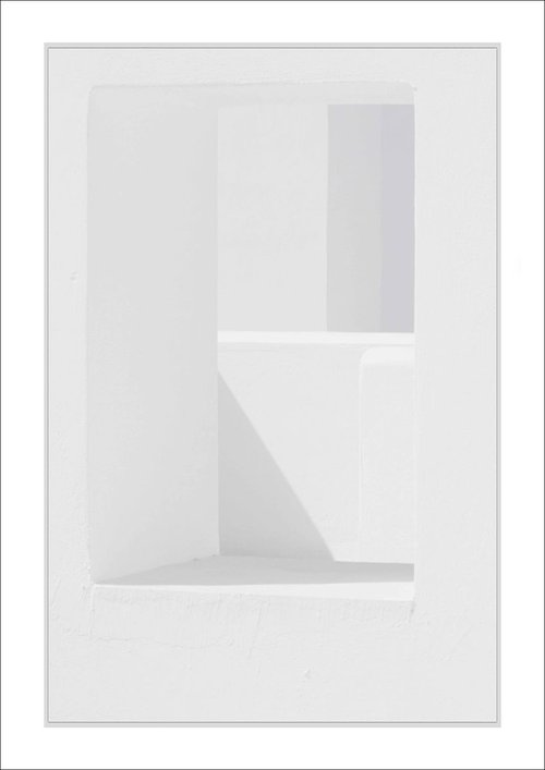 From the Greek Minimalism series: Greek Architectural Detail (White and White) # 5, Santorini, Greece by Tony Bowall FRPS