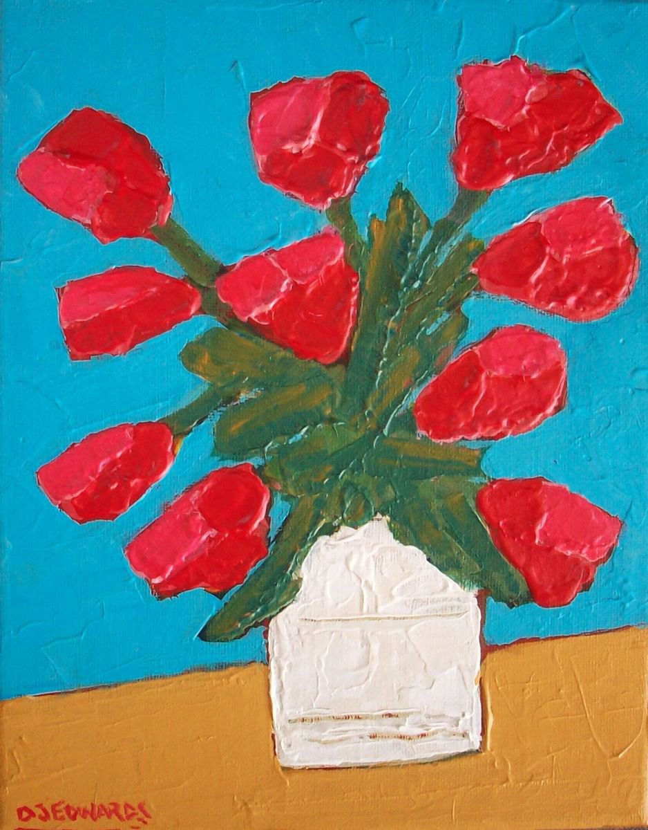 Abstract Tulips by David J Edwards