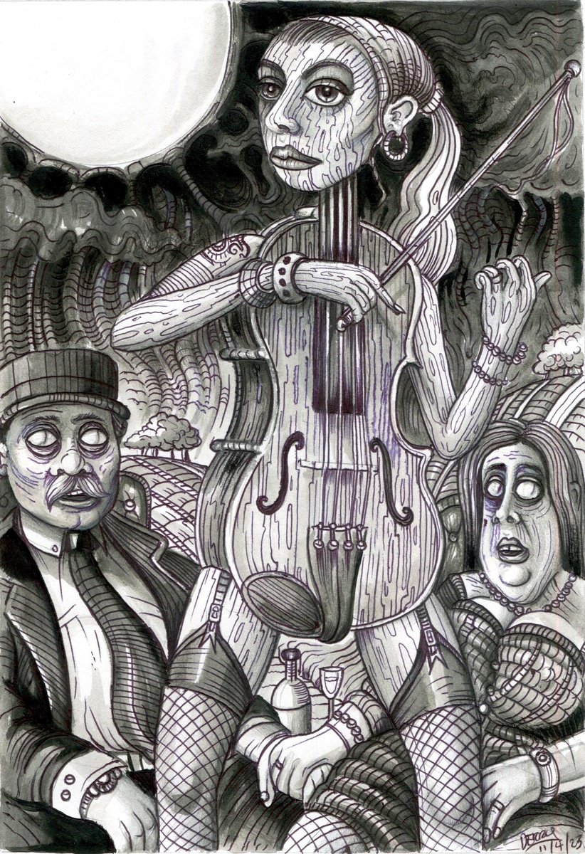 The Fiddler - Surreal Dark Art by Spencer Derry ART