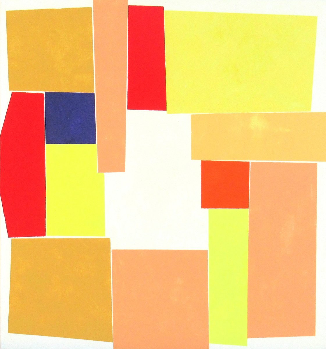 Geometric Abstract Acrylic Painting By Megha Hendrick., 26 X 28", Jointly, Original Artwork