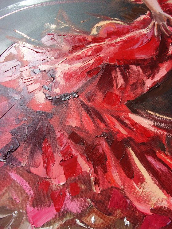 " FIRE DANCING FLAMENCO IN RED "