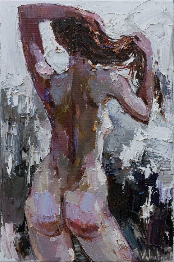 Nude woman oil painting