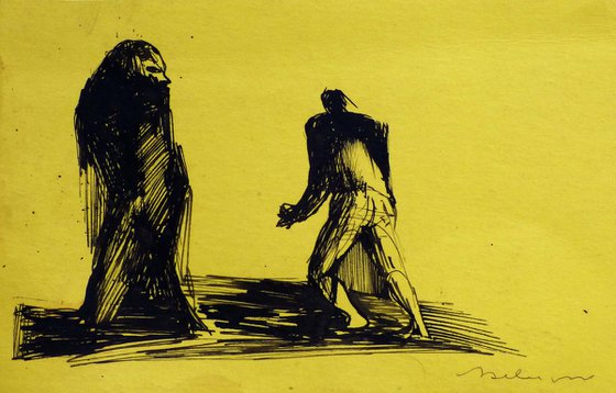 Small sketch on yellow paper, 20x12 cm ES7