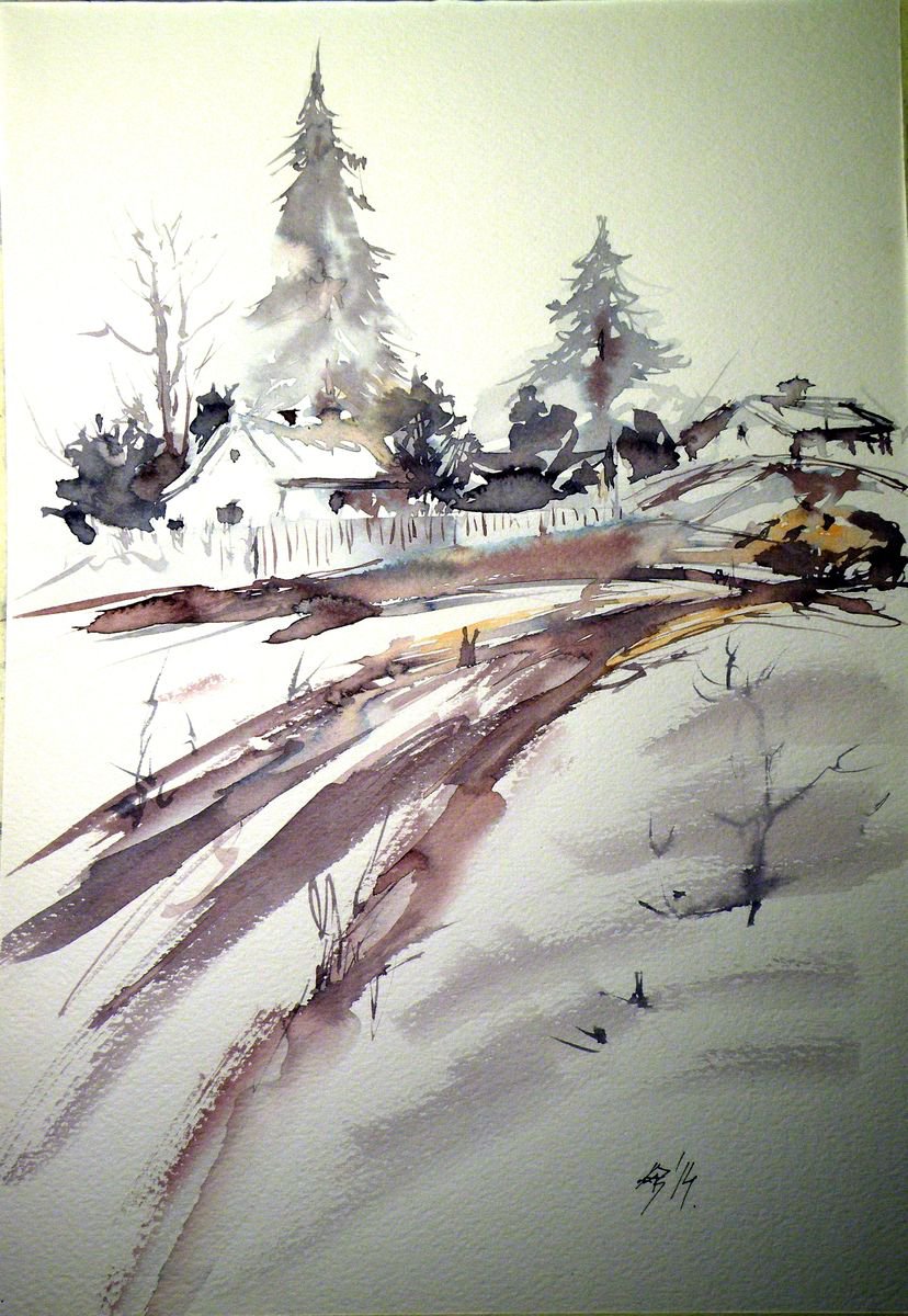 Winter landscape by Kovacs Anna Brigitta