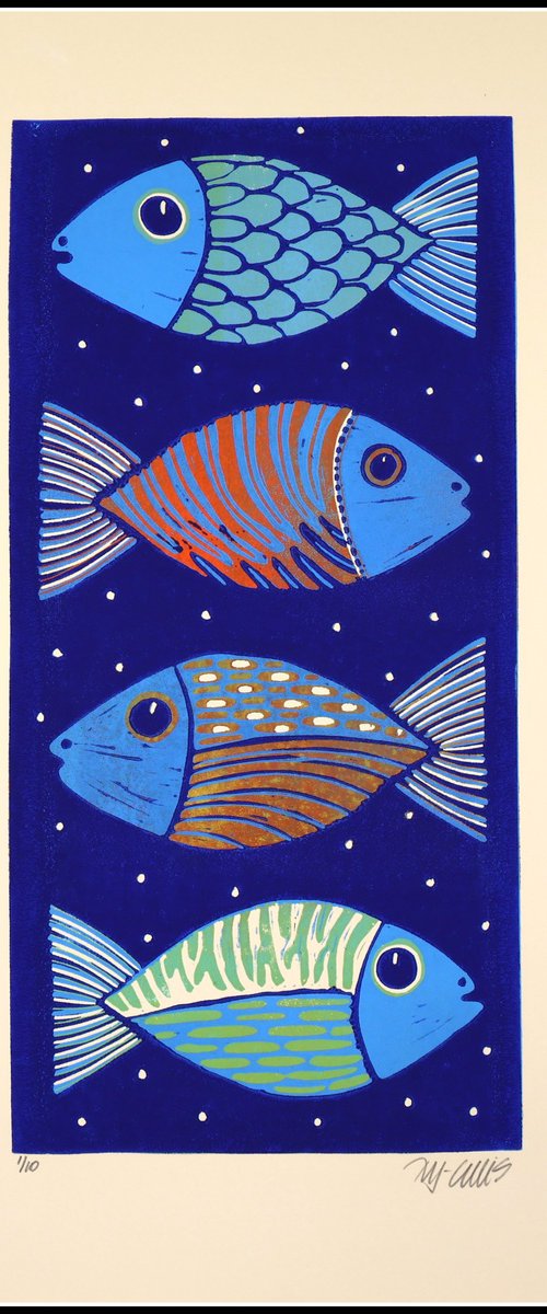 Happy fish no 1 by Mariann Johansen-Ellis