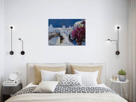 Santorini, Greece - Original landscape painting