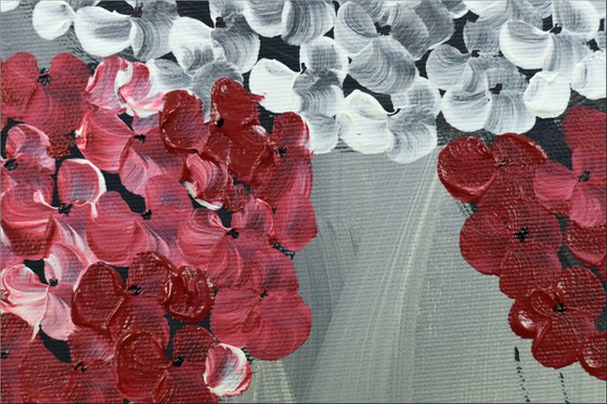 Hydrangea - Abstract acrylic painting, Abstract Flowers