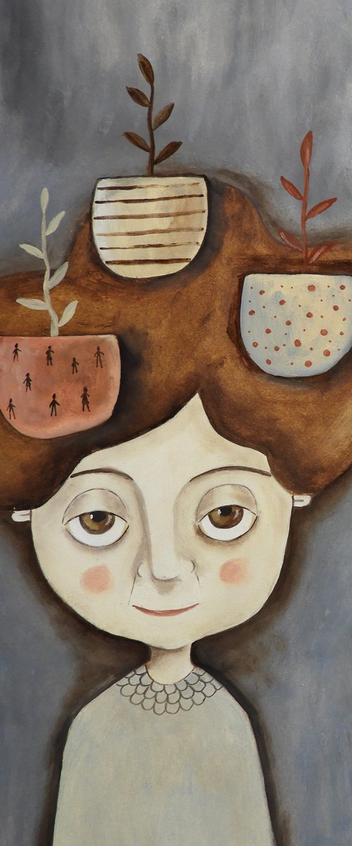 Thinking about potted plants by Silvia Beneforti