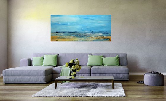 Lost Paradise  - Abstract Art - Acrylic Painting - Canvas Art - Abstract Painting - Modern Seascape -  Statement Painting