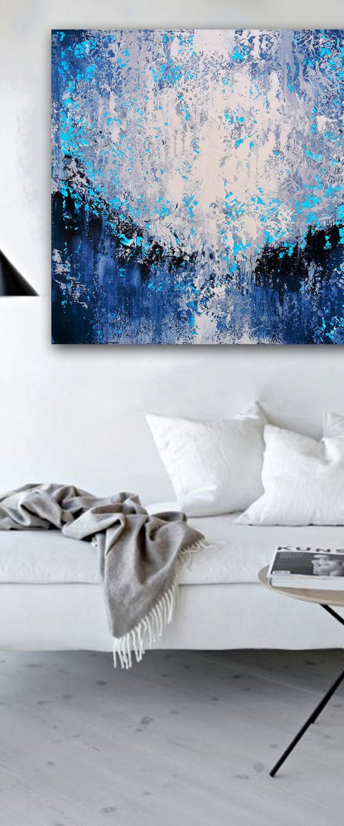 120x120cm. / abstract painting / Abstract 1198 by Alex Senchenko