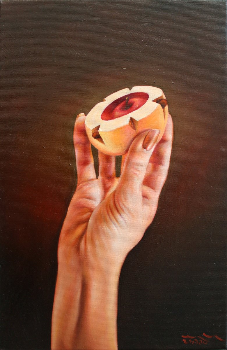 Surrealistic Portrait Oil Painting By Ivan Gejko, 12 X 18, The Mental Labyrinth Iv. The Inner World., Original Artwork