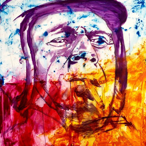 Steve McQueen Portrait Acrylic on canvas 90x90cm