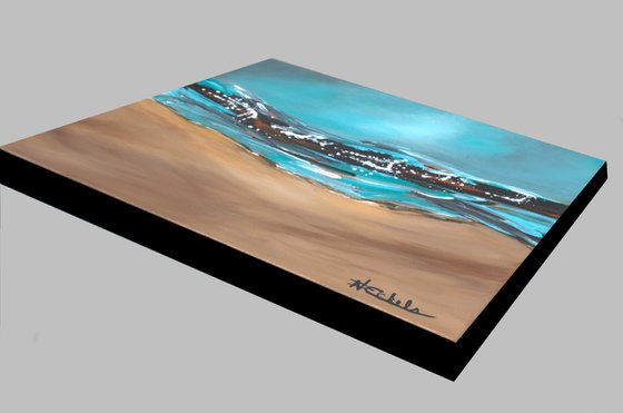 Waves and Wet Sand Diptych