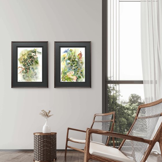 Grape branch - Set of 2