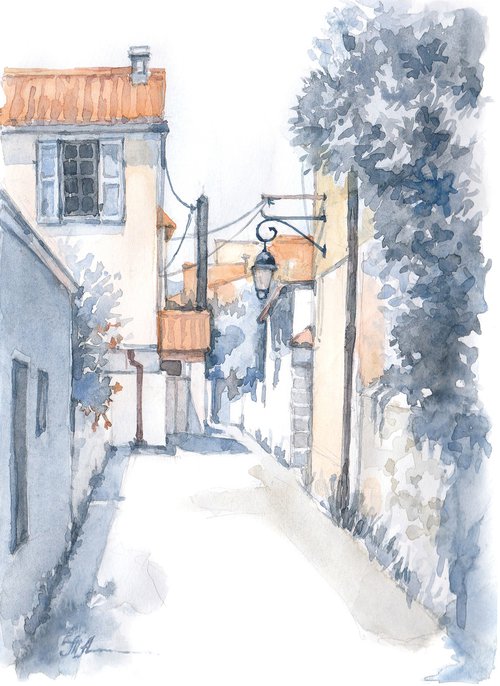 Old Street of Saint-Tropez by Tatiana Alekseeva