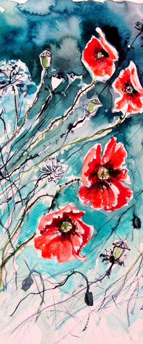 Playful poppy flowers by Kovács Anna Brigitta