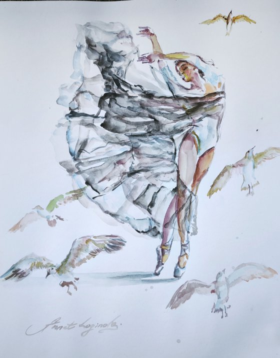 Ballet Watercolor Art