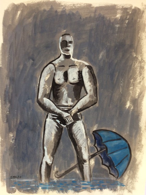 Man With Umbrella “