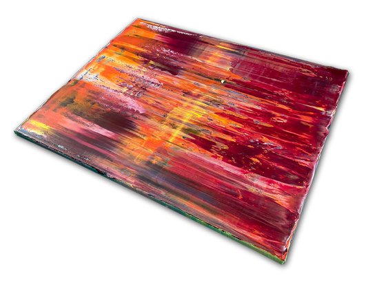 "Burning Desire" - Original PMS Abstract Oil Painting On Canvas - 16" x 20"