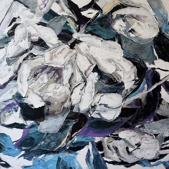 Blue Heart Bloom. Diptych