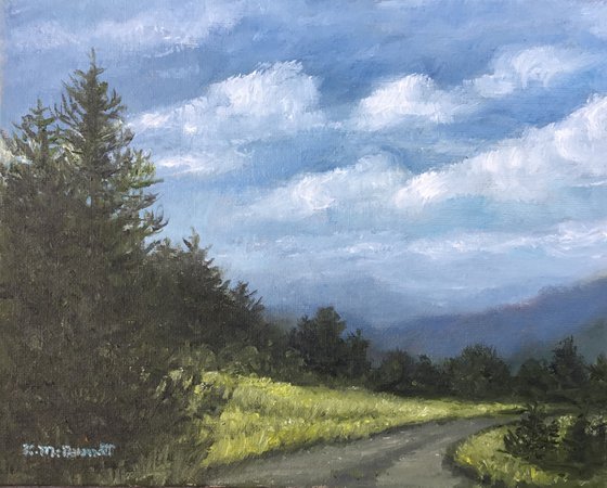 TENNESSEE HIGH ROAD - oil 8X10 inch canvas (SOLD)