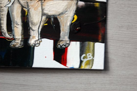 Abstract Elephant in motion 2