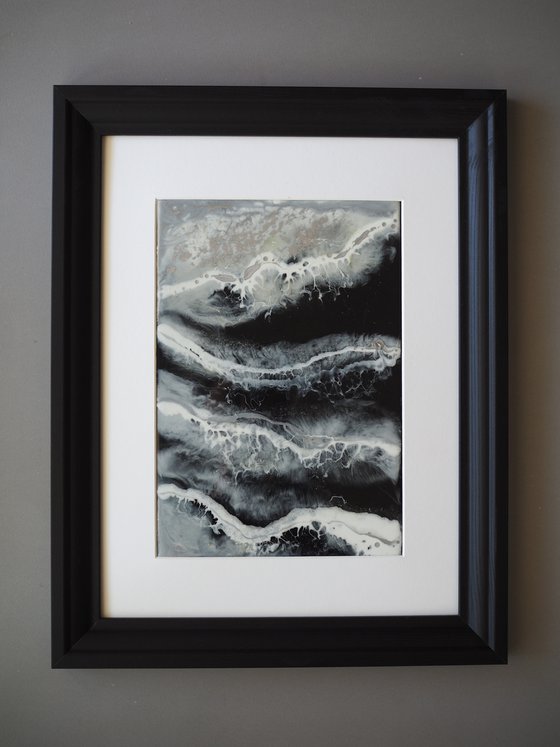 Silver sea - original resin seascape artwork