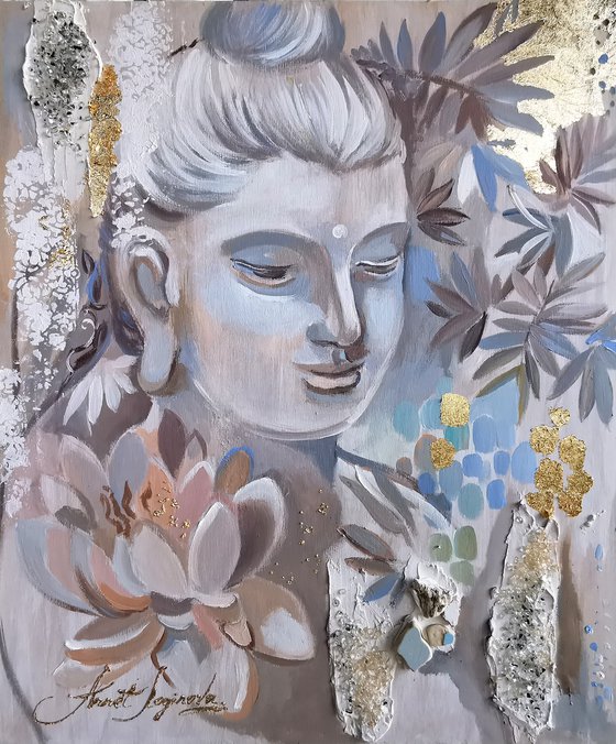 Buddha Abstract on wood