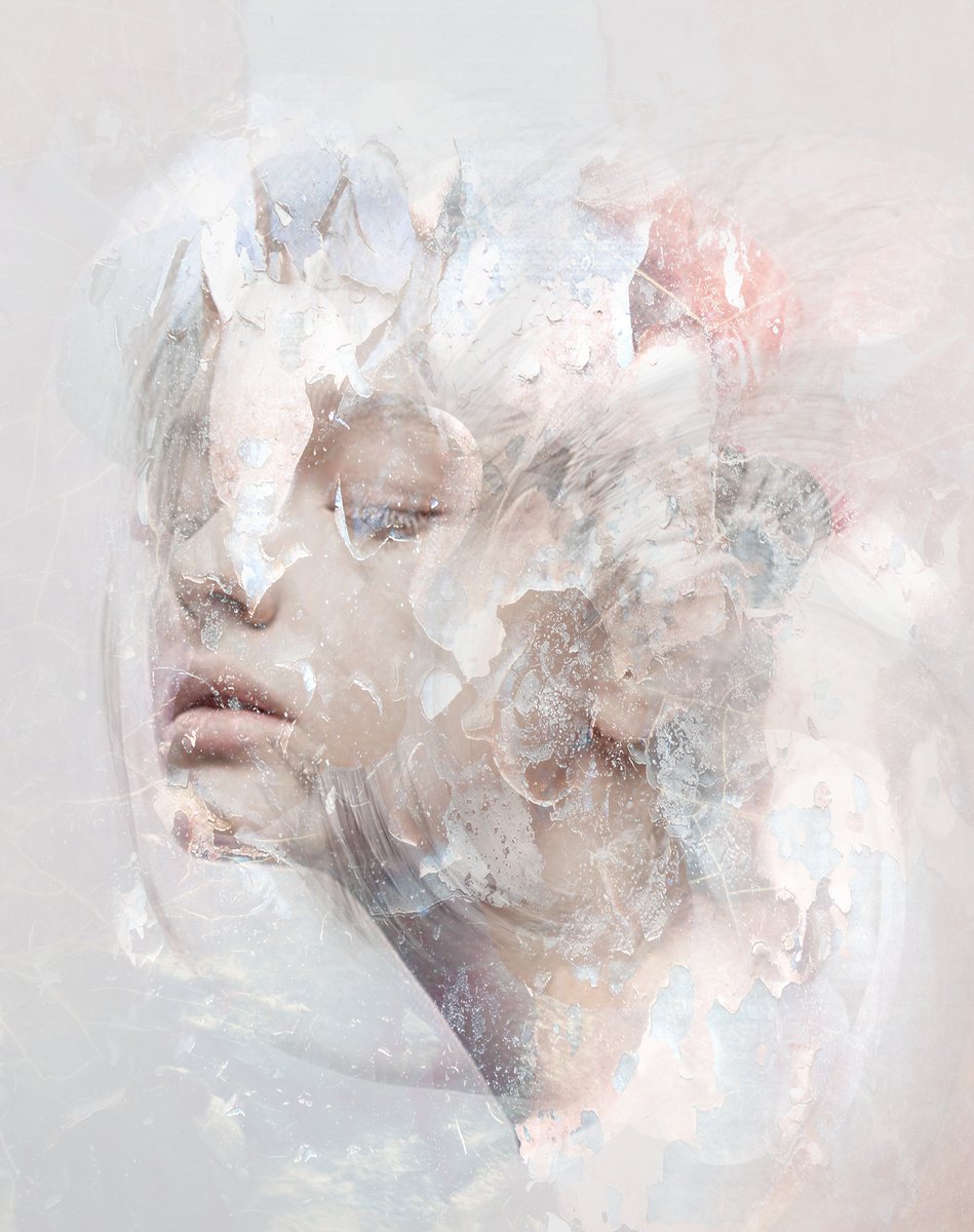 Illustrative Portrait Photograph By Srdjan Jevtic, 31 X 39", Frozen In Time, Original Artwork