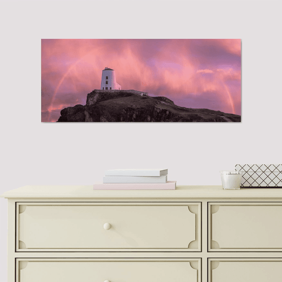 Llanddwyn Lighthouse Sunset Rainbow