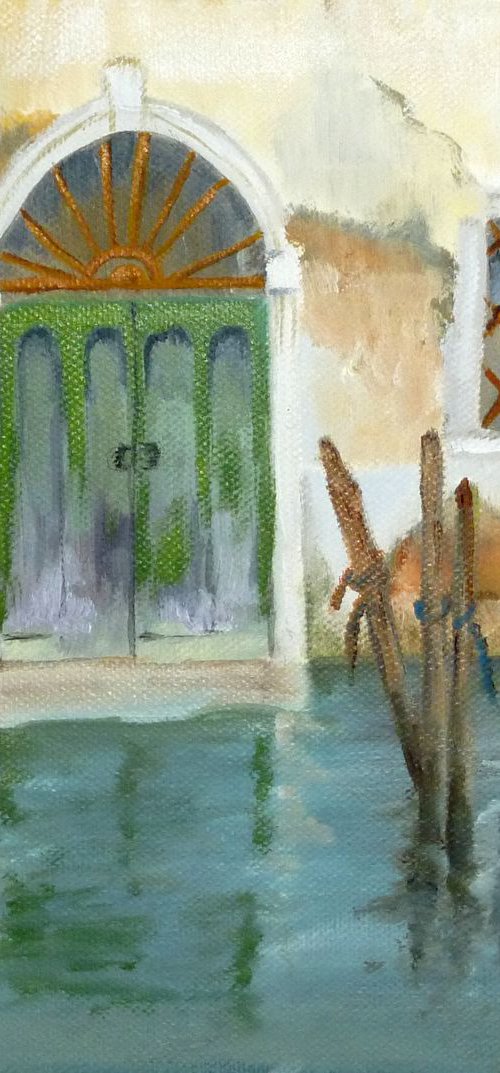 Green Door, Venice by Maddalena Pacini