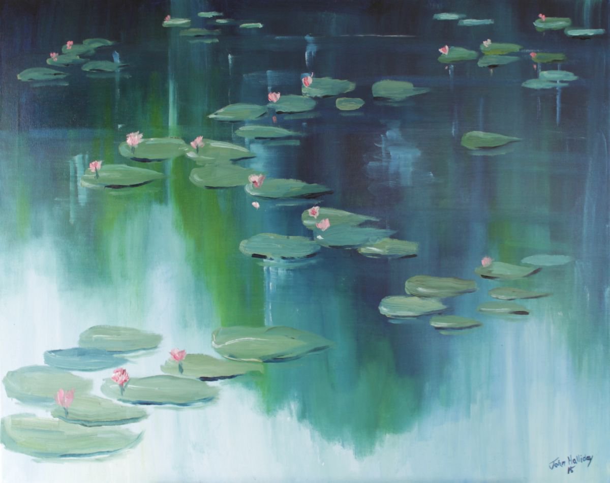 Impressionistic Landscape Oil Painting By John Halliday, 30 X 24, Mr M