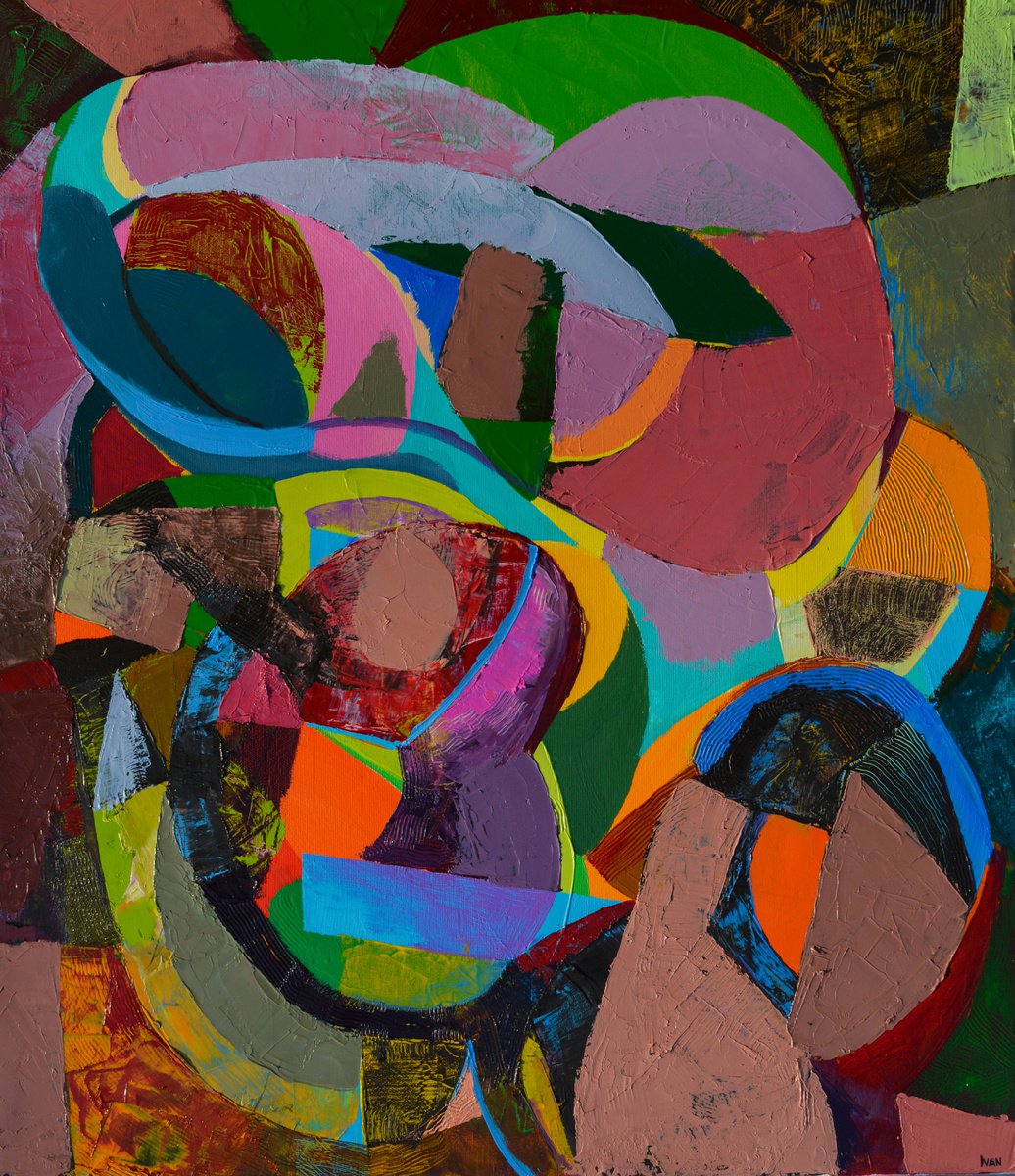 Expressive Oil Painting , Voyage To Earth Ii By Ivan Stoyanov, 24 X 28, Artwork For Sale On Artfinder