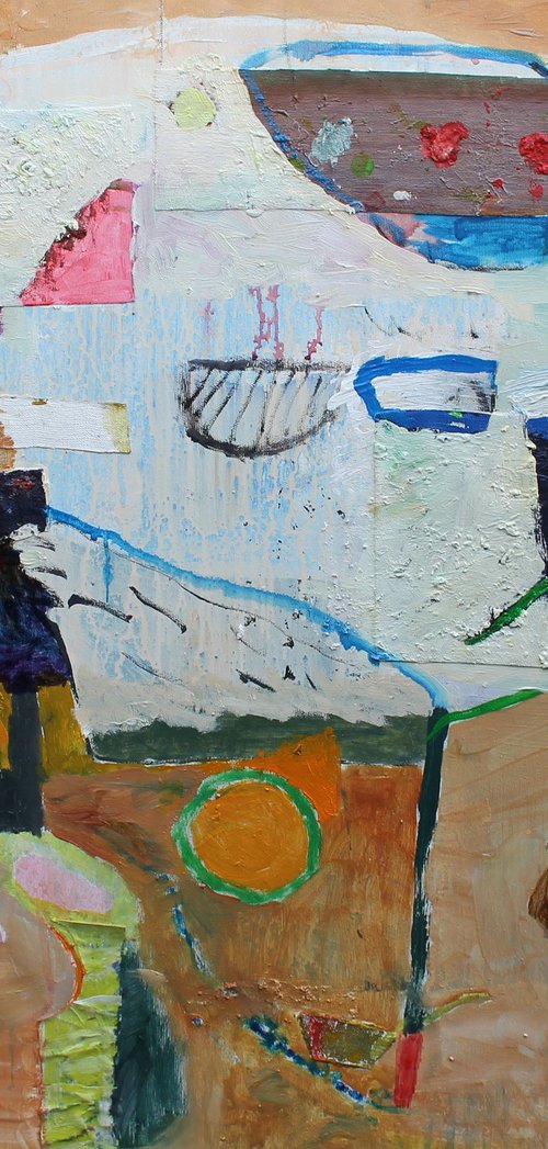 Composition with a white center by Sergiy Dekalyuk