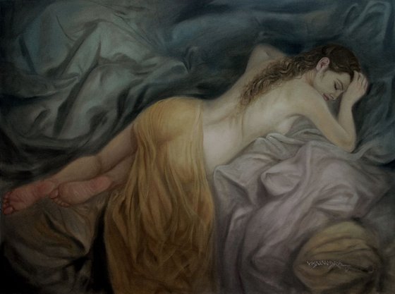 sleeping beauty 48x36 inches